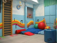 A sensory integration room provides a safe training for children.