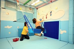 The setting of the Sensory Integration Therapy Room could be rearranged according to the capability and needs of different children.